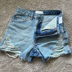 Topshop A-Line (Tall) Denim Shorts
